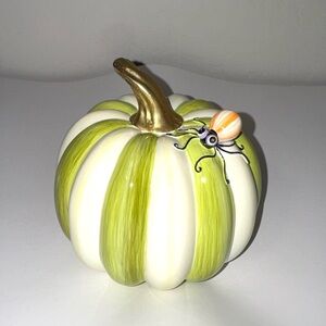 Mackenzie Childs Fergals Friend Spider On Small Moss Pumpkin